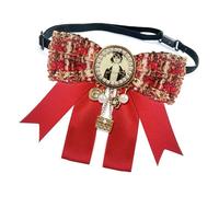 Retro Inspired Alloy Ribbon Brooch Vintage Bowtie with Classical British Design for Winter Fashion Outfits Versatile Brooch for Outfits