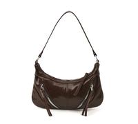 Retro Inspired Crossbody Handbag with Tassels PU Leather Shoulder Bag Adjustable Strap Underarm Purse for Fashion Lover Punk Evening Bag Vintage PU Leather Shoulder Purse with Tassels Large Capacity