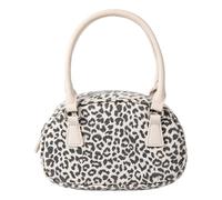 Retro Inspired Leopards Print Square Bag With Comfortable Handle Shoulder Crossbody Purse Satchel For Travel Work Wear Unique Fashion Accessory