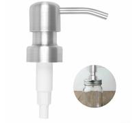 Retro-Inspired Metal Pump Replacement for DIY Liquid Soap Dispensers with Strong Spring Mechanism and Secure Seal (Silver)