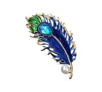 Retro Inspired Multicolor Peacocks Brooch Rhinestones Feathered Pin With Shimmering Alloy Clothing Jewelry Brooch