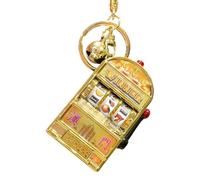 Retro Inspired Rotating Fruit Keychain with Vibrant Music and Flashing Lights, Great Keepsake of Macaw Travel Macau Souvenir Key Ring, フリーサイズ