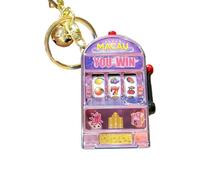 Retro Inspired Rotating Fruit Keychain with Vibrant Music and Flashing Lights, Great Keepsake of Macaw Travel Macau Souvenir Key Ring, フリーサイズ