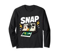 Retro Instant Camera Snap Photo Graphic Long Sleeve T-Shirt