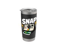 Retro Instant Camera Snap Photo Graphic Stainless Steel Insulated Tumbler