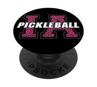 Retro Iowa Pickleball Vintage Pink Animal Style Art PopSockets Adhesive PopGrip