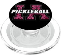 Retro Iowa Pickleball Vintage Pink Animal Style Art PopSockets PopGrip for MagSafe