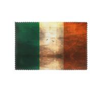 Retro Irish Flag 12in *18 In Durable Placemats Set Of Six For Dining Table Heat Insulation Anti-Slip Wear-Resistant