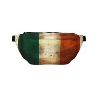 Retro Irish flag Crossbody Waist Bag with Multiple Pockets, Easy To carry, Suitable for Sports, Travel and Daily Use.