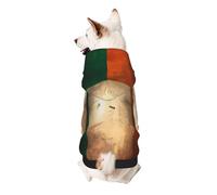 Retro Irish Flag Dog Hoodie – Soft & Breathable Polyester Pet Clothes for Small, Medium, and Large Dogs