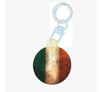 Retro Irish Flag Dog Tags for Pets,Round Acrylic Pet ID Tags,Perfect for Small to Large Dogs and Cats,Cute & Functional