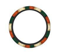 Retro Irish Flag Elastic Steering Wheel Cover Neoprene Non-Slip Universal Fit Red Black Pink with Full Print Design