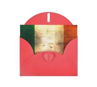 Retro Irish flag Greeting card, blank interior, 10 cm x 15 cm, suitable for all occasions.