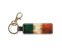Retro Irish flag Leather Key Chain Personalized gifts car key chains suitable as birthday gifts