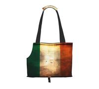 Retro Irish Flag Pet Tote Bag Foldable Handbag Carrier for Small Dogs Cats Puppy Portable Travel Shoulder