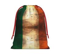 Retro Irish flag Print Drawstring Bag wrap, String Pouches, Premium Packaging Bags for Business & Events S