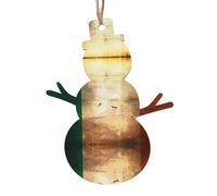 Retro Irish Flag Printing Snowman Shape Christmas Decoration Set - Can be Hung on Christmas Trees and Windows - 6-Piece Set