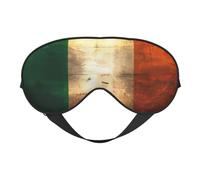 Retro Irish Flag Prints Double-Sided Eye Mask Adjustable Design Light-Blocking and Breathable Suitable for Rest and Travel.