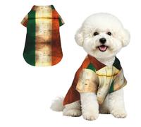 Retro Irish flag Soft Breathable Hawaiian Dog Shirt