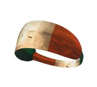 Retro Irish Flag Sports Head Tie for Men and Women-Headband Karate Tie Back Sweat Wicking Workout Head Band,Perfect for Running