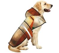 Retro Irish Flag Waterproof Dog Raincoat And Rain Jacket For Small Medium Large Dogs With Reflective Stripes And Adjustable Belly Strap