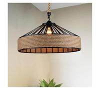 Retro Iron Art Chandelier Hemp Rope Decoration Coffee Hot Pot Shop Internet Cafe Restaurant Creative(40cm)