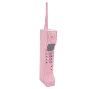 Retro Iron Brick Mobile Phone Model, Vintage Cell Phone Prop Old Fashioned Simulation Photographic Props for Party Display, Photography Accessory or Movie Theater Props (Rosy)