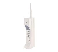 Retro Iron Brick Mobile Phone Model, Vintage Cell Phone Prop Old Fashioned Simulation Photographic Props for Party Display, Photography Accessory or Movie Theater Props (White)