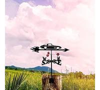 Retro Iron Weather Vane,3D Metal Van,24 x 14 Inch Large Wind Vane Weathervane,Wind Direction Indicator Decor for Shed Garden Yard Patio Roof Decorations(Sports Car)