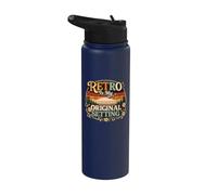 Retro is My Original Setting Funny Vintage 1975 Stainless Steel Insulated Water Bottle