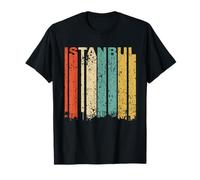 Retro Istanbul Turkey Cityscape Downtown Skyline Distressed T-Shirt