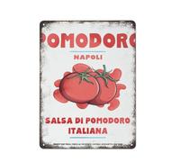 Retro Italian Kitchen Napoli Kitchen Wall Poster House Italy Wall Metal Tin Sign Plaque Poster Vintage Wall Room Gift Aluminium Creative Novelty Unique Funny Art Decoration Tin Waterproof 8" x 12"