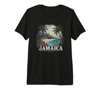 Retro Jamaica Landscape Vintage Souvenir Premium T-Shirt