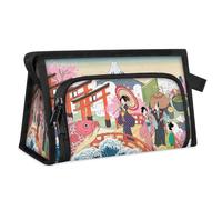 Retro Japan Scenery Travel Makeup Bag for Women Men Kids Girls Boys Japan Multipurpose Wash Pouch Bag Toiletry Cosmetic Toiletries Shower Bag Organizer