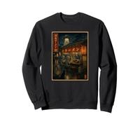 Retro Japanese Alien Ramen Shop UFO Night Market Sweatshirt