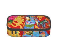 Retro Japanese Geisha Girl Print Pencil Bag Pen Case, Large Capacity Stationery Pouch Pencil Holder Desk Organizer for School Office Supplies