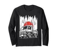 Retro Japanese Kei Truck Red Sun Vintage Mini Truck Long Sleeve T-Shirt