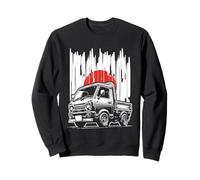 Retro Japanese Kei Truck Red Sun Vintage Mini Truck Sweatshirt
