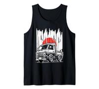 Retro Japanese Kei Truck Red Sun Vintage Mini Truck Tank Top