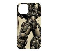 Retro Japanese Mech Anime Robot Vintage Kanji Sci-Fi Case for iPhone 13