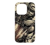 Retro Japanese Mech Anime Robot Vintage Kanji Sci-Fi Case for iPhone 15 Pro