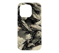 Retro Japanese Mech Anime Robot Vintage Kanji Sci-Fi Case for iPhone 15 Pro