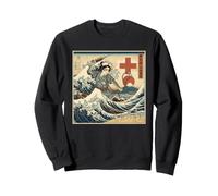 Retro Japanese Nurse The Great Wave Vaccine Hero Sweatshirt