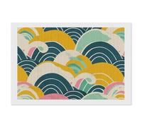 Retro Japanese Pattern 5D Diamond Painting Kits for Adults 8"x12" DIY Drill Diamond Art Kits Arts And Crafts for Beginners Sparkling Home Wall Decor Painting for Living Room Bedroom (No Frame)