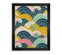 Retro Japanese Pattern Diamond Painting Kits for Adults 5D DIY Drill Diamond Art Kits Arts And Crafts for Beginners Sparkling Home Wall Decor Painting for Living Room Bedroom Blackwood 40*50cm