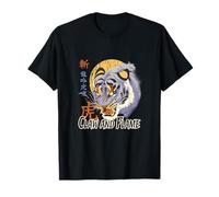 Retro Japanese Tiger - Claw and Flame T-Shirt