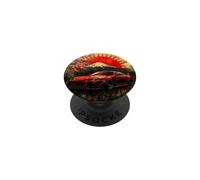 Retro JDM Drift Race Car Sakura Blossom Sunrise Japanese Art PopSockets Adhesive PopGrip