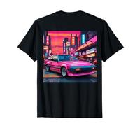 Retro JDM Japanese Drift Racing Car Tokyo Skyline (On Back) T-Shirt