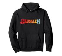 Retro Jerusalem Israel Travel Western Wall Temple Mount Pullover Hoodie