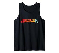 Retro Jerusalem Israel Travel Western Wall Temple Mount Tank Top